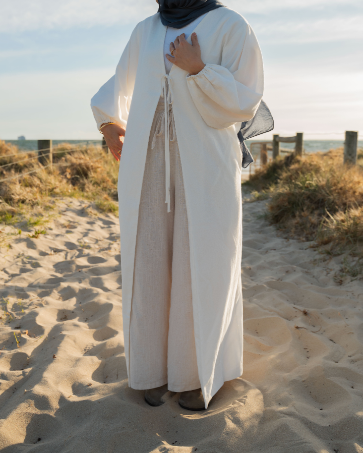 Beirut Lined Linen Abaya